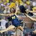 Michigan dance team members perform during a break in the action in the second half at Michigan Stadium on Saturday, September 7, 2013. Melanie Maxwell | AnnArbor.com
